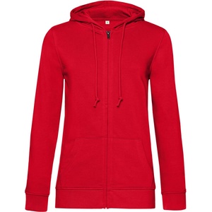 B&C Collection B&c inspire zipped hood women / Дамски суичър с качулка - червен l (01w36b00403)