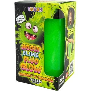 TUBAN Слайм Tuban - Jiggly Slime Fluo Glow, зелен, 430 g (TU3823) - baby