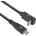 ACT Кабел USB-C - USB-C, 10Gbps, 60W, 1 м, конектори - 1 x прав и 1 x на 90° up/down angled (AC7471)