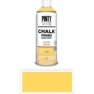 Pintyplus Chalk kriedová farba v spreji na rôzne povrchy 400 ml Žltá horčicová CK801