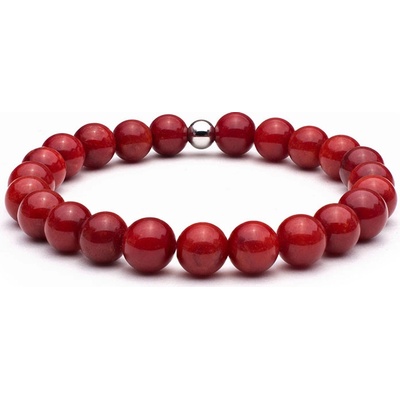 BudNej minerálny náramok RED CORAL AAA kvalita MN1133