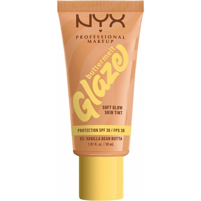 NYX Professional Makeup Buttermelt Glaze Soft Glow Skin Tint + SPF36 Make-up 02W vanilla bean butta 30 ml