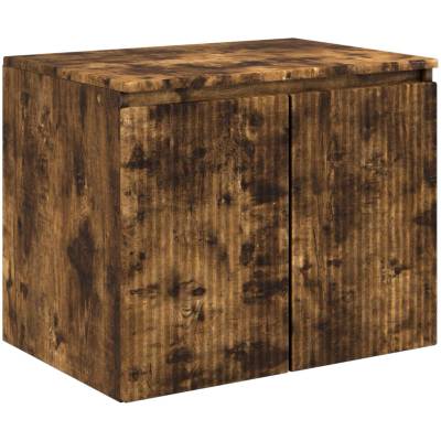 vidaXL Стенно Баня Кабинет Опушен дъб 62, 5 x 44, 5 x 50 см (890477)