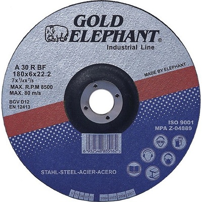 Kotúč Gold Elephant 27A T27 125x6,0x22,2 mm, brúsny na kov
