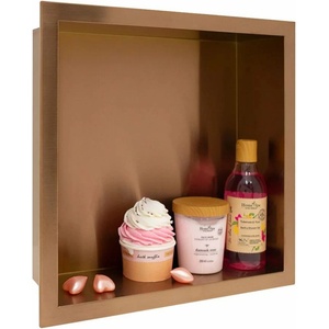 BALNEO Вграден рафт Balneo Wall-Box квадратен 30x30x10 см, матово медно покритие (OB-CO2)