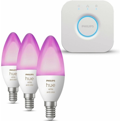 Philips HUE Bridge EÚ + Philips HueWCA 4 W B39 E14 EÚ 1p + HueWCA 4 W B39 E14 EÚ 2p