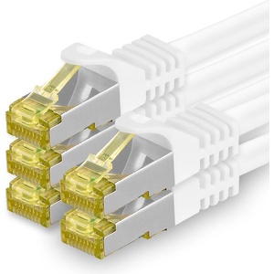 1aTTack. de Cat. 7 network cable 3.0 m white pack of 5 Cat7 Ethernet cable network LAN cable raw cable 10 Gb s SFTP PIMF LSZH set patch cable with Rj 45 plug Cat. 6a - 4251073615936