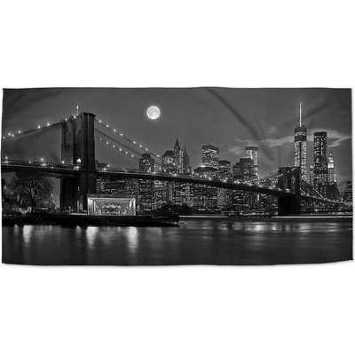 Sablio Ručník s potiskem Noční New York 2 50 x 100 cm