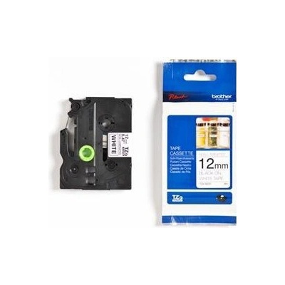 páska BROTHER TZeN231 čierne písmo, biela páska nelaminovná NON LAMINATED Tape (12mm) TZEN231