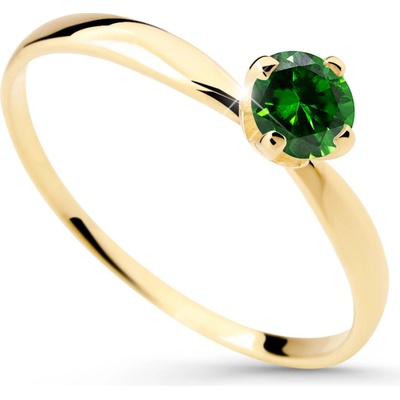 Cutie Diamonds Pôvabný prsteň zo žltého zlata so smaragdom DZ6726 2365 SM X 1