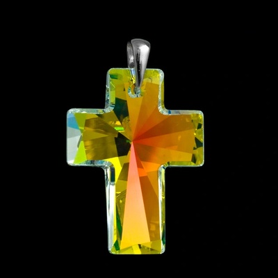 iŠperky Strieborný prívesok krížik Swarovski ID|106947