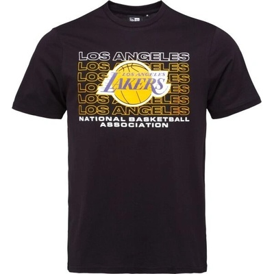 New Era LA LAKERS NBA STACK WORDMARK pánské triko černá