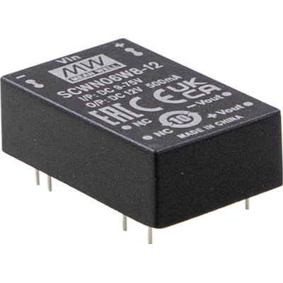 MEAN WELL SCWN06W8-12 DC / DC menič napätia 24 V 12 V 0.500 A 6 W