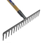 GEKO Гребло 18 зъба 47cm с дървена дръжка 06592 (G66508)