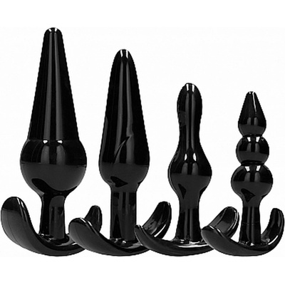 Sono No. 80 4 Piece Butt Plug Set Black sada análních kolíků černé