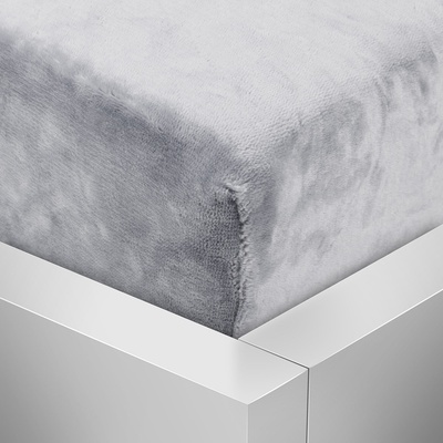TP Mikroplyšové prostěradlo Elegance Světle šedé 220x200
