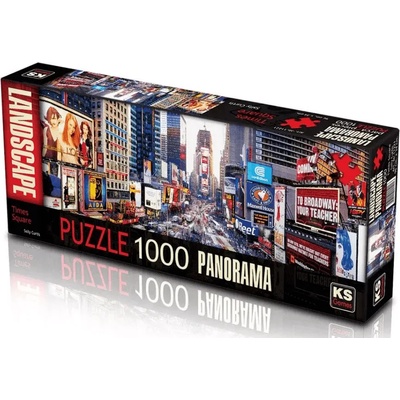 KS Games Панорамен Пъзел от 1000 части: Ню Йорк - Times Square (96х34)