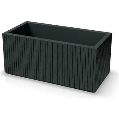 Prosperplast Plastový květináč COROS CASE 80 cm tmavě šedý