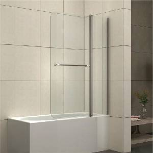 Inter Ceramic Въртящ се параван за вана Inter Ceramic 100x140 см, стъкло 5 мм, гланцово-прозрачен хромиран профил, десен (112TR R)