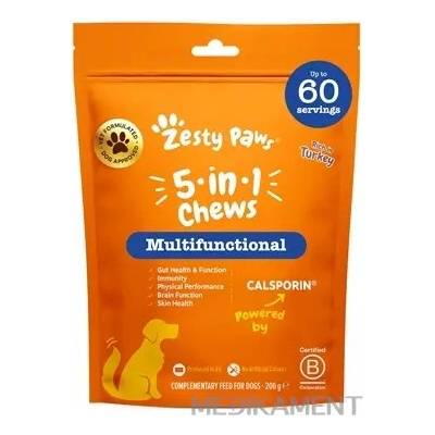 Health & Happiness France Zesty Paws 5-in-1 Chews multivitamín, doplnkové krmivo pre psov 60 ks
