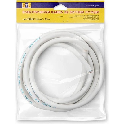 ETC 19-190 кабел ШВПС 3х4мм2- 2, 5м (19-190)