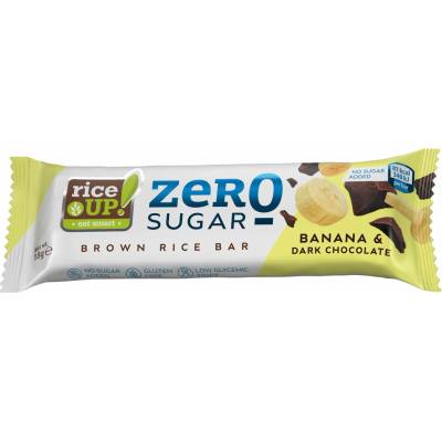 Rice Up Zero Bezlepková rýžová tyčinka bez přidaného cukru tmavá čokoláda a banán 18 g