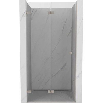 Mexen Lunar-F лява преграда за душ кабина 90 см, прозрачна, матиран никел - 836-090-000-97-00-L (836-090-000-97-00-L)