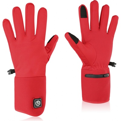 Savior vyhřívané rukavice na procházky unisex červené