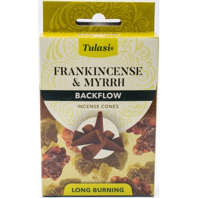Tulasi Frankincense and Myrrh backflow indické vonné františky 10 ks