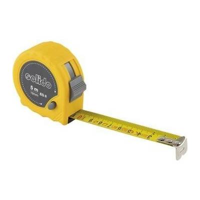 SOLIDO svinovací metr 5 m x 19 mm, žlutý, ES shoda