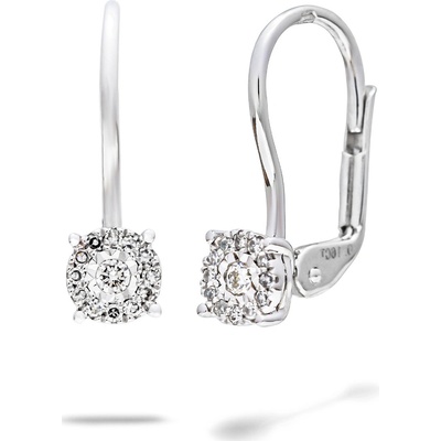 Blink-Blink dámske diamantové náušnice z bieleho zlata 3204BDA