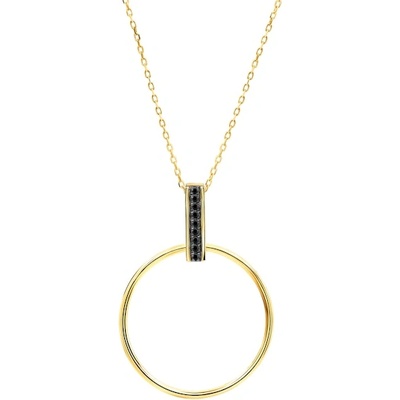 SAVICKI Кръгло колие Savicki: злато. черни диаманти