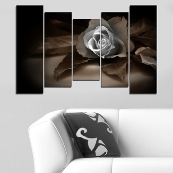 Vivid Home Картини пана Vivid Home от 5 части, Цветя, Канава, 110x65 см, 4-та Форма №0590