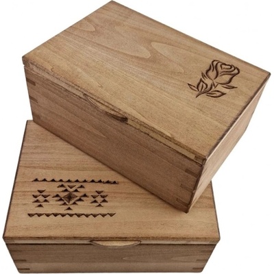 Голяма дърворезбована кутия за бижута от липа (6708)
