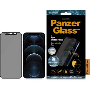 Panzer Стъклен протектор PanzerGlass за Apple iPhone 12 Pro Max 6.7 Privacy CamSlide AntiBacterial - Черен