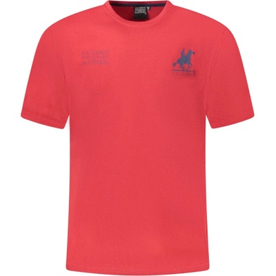 U. s. grand polo Мъжка тениска с къс ръкав us grand polo, Размер l, Цвят Червено (au02651_ro8rosso)