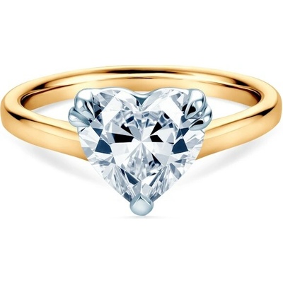 Savicki Zásnubný prsteň srdce dvojfarebné zlato laboratórny diamant SAVR96126 YW LGD 100