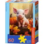 Castorland - Puzzle Cute Fall Piglet - 40 - 99 piese