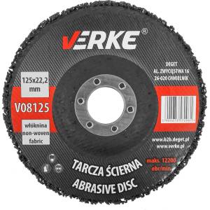 VERKE Абразивен диск от нетъкан текстил 125x22, 2mm 66287 (V08125)