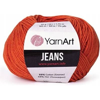 Priadza YarnArt Jeans 85 tehlovo oranžová 50g/160m