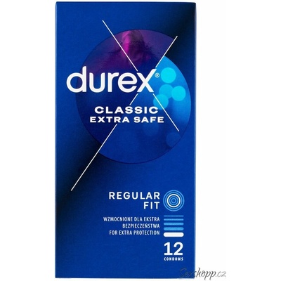 Durex Classic Extra Safe Regular Fit kondomy 12 ks