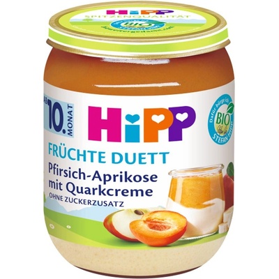 Hipp BIO Ovocný duet Broskev meruňka tvaroh 160 g – Hledejceny.cz