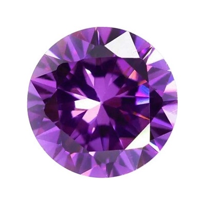 Šperky4U CZ Kubický zirkon - Amethyst, 100 ks - CZ10-2.00_100