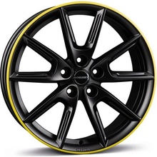Borbet LX 8x18 5x112 ET40 matt black rim yellow