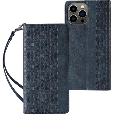 HQWear Калъф HQWear Magnet Strap Case за Samsung Galaxy S23 Ultra, с верижка, син (9145576271322)