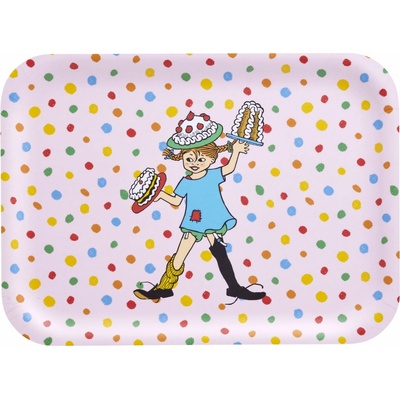 Muurla 2400-2720-10 Servírovacia tácka Pippi Dlhá pančucha Pippi má narodeniny 20 x 27 cm