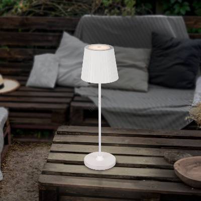 EGLO 75793 - LED димируема външна настолна лампа CABOZO LED/3, 8W/5V 2000 mAh IP44 бяла (EG75793)