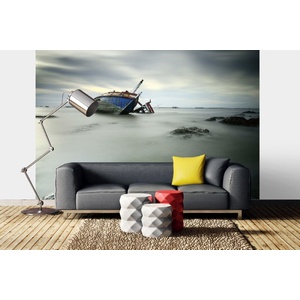 DIMEX ART Самозалепваща се флизелинова фототапета корабокрушение 375 x 250 см