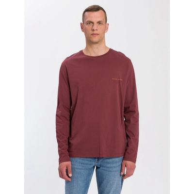 Pánské Cross Jeans tričko 15863 Hnědá 025