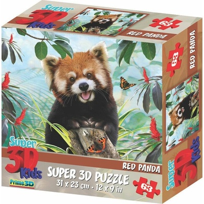 PRIME 3D puzzle Červená panda 48 ks